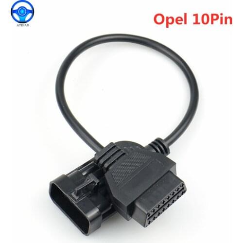 2021 New for Opel 10Pin To 16Pin OBD2 Car Extension Diagnostic tool connector Cable for Opel 10 PIN OBD/OBD2 Scan Tool Cable