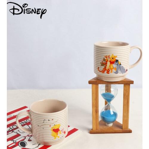 Disney Ceramic Milk Cup Collection Cup Cartoon Cartoon Cute Pooh Bear Mug Simple Large-capacity Coffee Cup