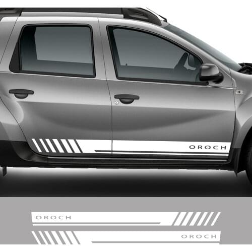 For Renault Duster Oroch Pickup Door Side Skirt Stripes Decals Car Stickers Truck Graphics Vinyl Decor Cover Auto Accessories