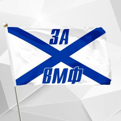 Russian Navy Flag 90 x 150 cm Polyester Russia Naval Ensign Andreevsky Army Military Flags And Banners For Victory Day