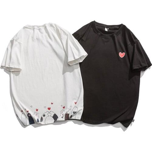 The new summer 2021 printed short-sleeved T-shirt Mens loose crew-neck casual jacket Loose, breathable summer t-shirts