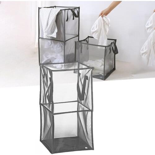 Laundry Hamper Dirty Cloth Basket Washing Bag Foldable Portable Collapsible Dirty Clothes Storage Organizer Save Space Home