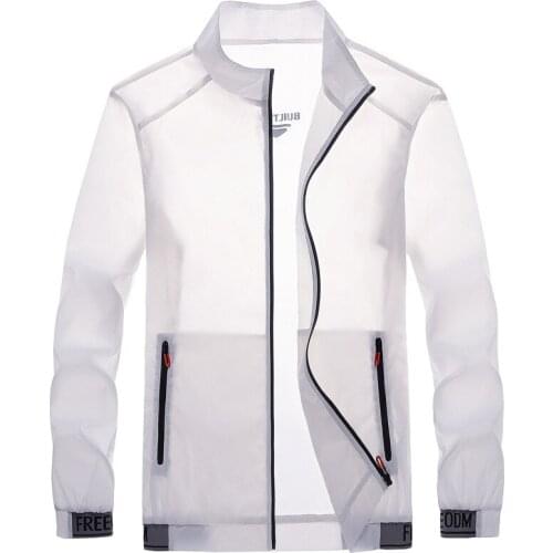 2021 summer sunscreen mens thin breathable casual sportswear mens sunscreen clothing jacket outdoor fishing skin windbreaker