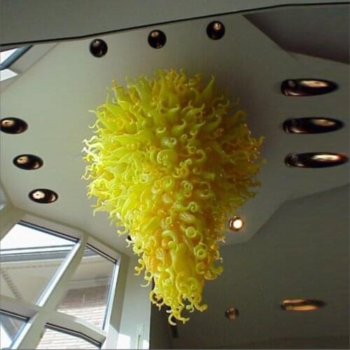Chihuly Style Handmade Blown Glass Chandeliers Wholesale Wedding Design Beautiful Amber Glass Pendant Light
