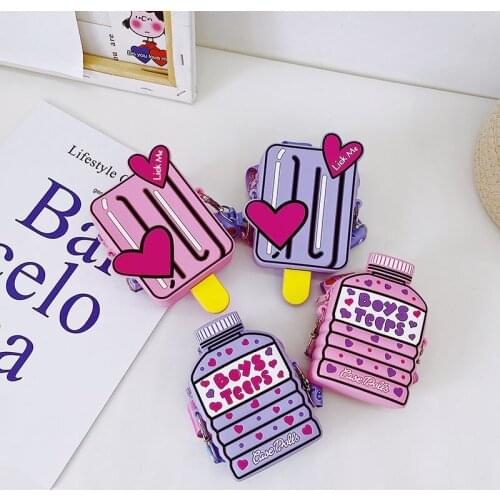 Trendy Messenger Bag Childrens Bag Female Cute Cartoon Silicone Small Bag Mini Lipstick Wallet
