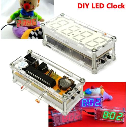 Free Shipping Colorful Digital Tube LED 3 colors for choosing Electronic Clock parts Kit Red/Blue/Green LED DIY KIT 0.8 Inch