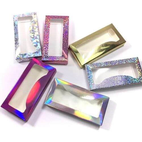 Set/lot Packing box for eyelash blank eyelashes package Multicolor paper box Eyelashes DIY Shining packing box make up
