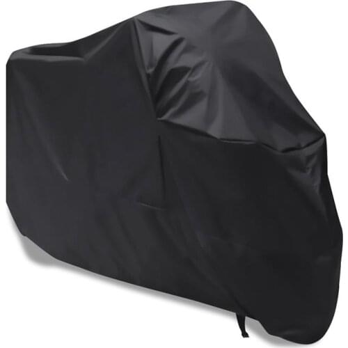 Motorcycle Motorbike ATV Scooter Dustproof Waterproof Sun Block Protective Cover Rain Cover Protector - Size XXL (Black)
