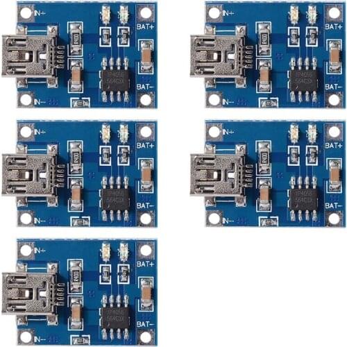 Retail 5X 5V Mini USB 1A Lithium Battery Charging Board Module Linear Charger Board TP4056 TE106