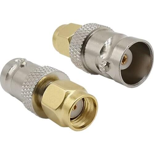 RP SMA Male to BNC Female Jack Connector RF Coaxial Coax Adapter BNC Connector for Baofeng Wifi Radio Antenna