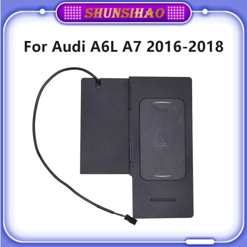 Ouchuangbo Car wireless charger For A6L A7 2016-2018 Wireless charging board telephone charger armrest box mobile phone holder