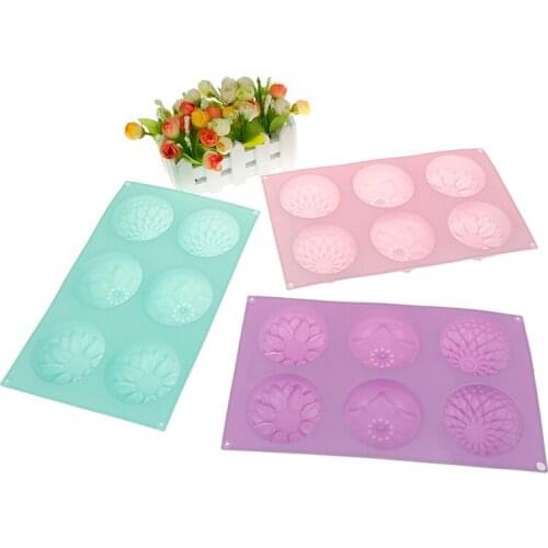 Silicone Soap Mold Flower Pattern Rectangular Handmade Soap Making DIY Mould