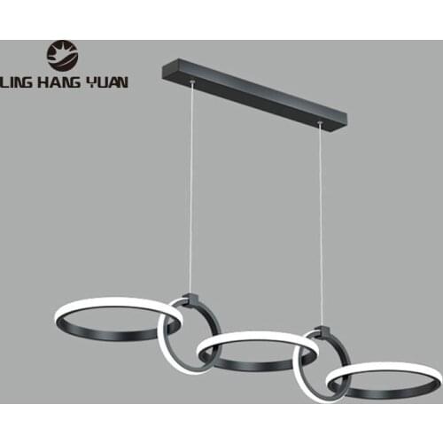 Modern Led Pendant Light 110V 220V Hanging Chandelier Pendant Lamp for Dining room Kitchen Living room Led Lighting Black&Gold