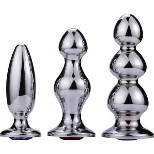 Super Large Anal Beads Metal Anus Plugs Female MasturbationToy Sex Tool Big Butt Plug Long Butt Plug Huge Anal Plug Dilator