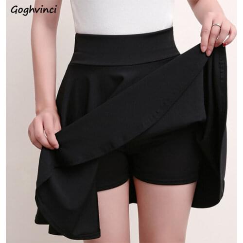 Skirts Women Solid Anti-glare Pleated High Waist Simple All-match Womens Casual Fashion Comfort Chic Daily Ulzzang Mini Elegant