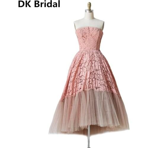 Robe de Soiree Sexy Sweetheart Pink Lace Tulle Evening Dress Long Evening Gowns Ball Gown Party Dresses Vestido de Festa