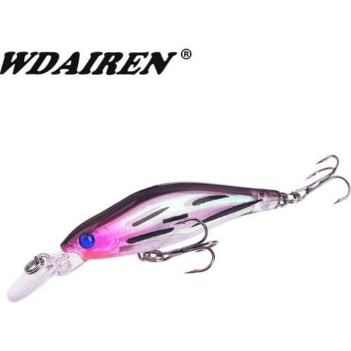 1Pcs Minnow Fishing Lures 8.3cm 6.2g Sinking Slowly Wobblers 3D Eyes Laser Hard Plastic Artificial Baits Bass Crankbaits Tackle