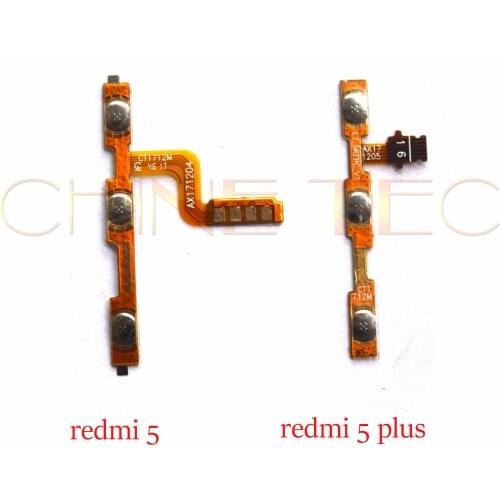 10pcs Power On/Off Key + Volume Up/Down Side Button Flex Cable for xiaomi Redmi 5 plus 5A Note 5A Redmi Y1 lite prime Mi A1