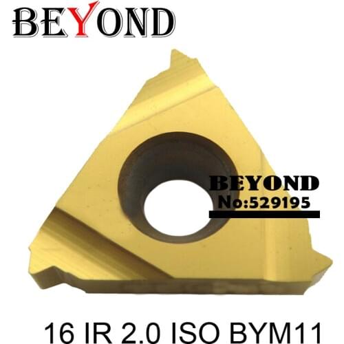 16 IR 2.0 ISO BYM11,Indexable Tungsten Carbide Threading Lathe Inserts for Threaded Lathe Holder,thread turning tool holders