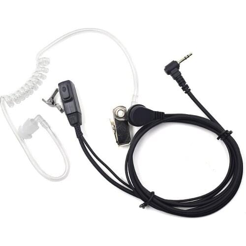 2.5mm FBI Acoustic Tube Earpiece Headset Mic PTT for Motorola Talkabout Radio TLKR T80 T60 T3 T5 T7 MR350R MD200 Ham Radio