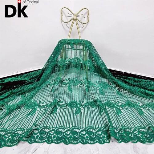 2.5 Yards 2021 Best Sell African Lace Fabric Swiss Voile For Senegal Bridal High Quality Material Net Tulle For Wedding Dress