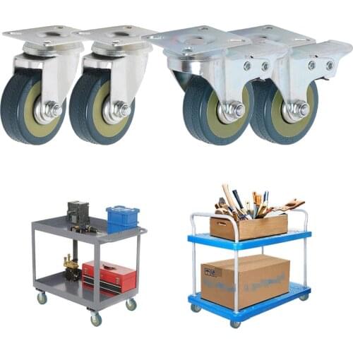 2Inch Swivel Caster Wheels Heavy Duty Caster With Top Plate No Noise Wheels For Carts Workbench Industrial Equipment