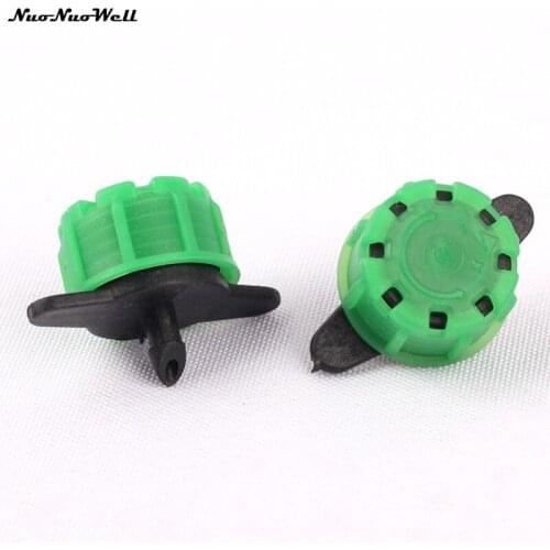 25pcs NuoNuoWell 8 Holes Dripper Adjustable Emitter Micro Irrigation Drip Head Green Nursery Flower Plot Water Saving Irrigation