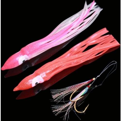 3pcs/lot Fishing Gear Octopus Pair Hook Golden Isini Pair Hook Luminous Deep Sea Fishing