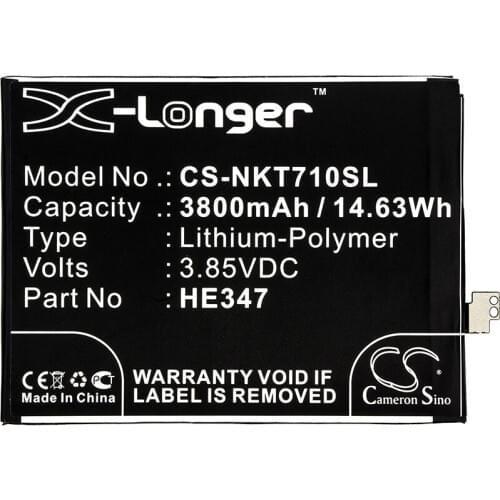 Cameron Sino 3800mAh Battery for Nokia 7 Plus TA-1046 TA-1055,BPB2N00005B HE347