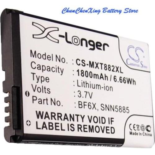 Cameron Sino 1800mAh Battery BF6X, SNN5885 for Motorola Droid 3,Milestone 3, MT870,Spice XT,XT531, XT860 4G, XT862, XT882, XT883