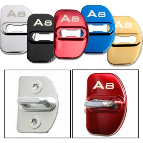 Car Styling Car Door Lock Covers stikcer Case for Audi A8 A1 A3 A4 A4L A5 A6L A6 A8 B4 B5 B6 B7 B8 TT Q7 Q5 auto accessories