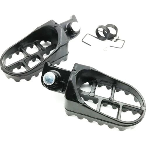 Black Wide Motorcycle Footrest Foot Pegs 8mm Bolt for Honda XR CR