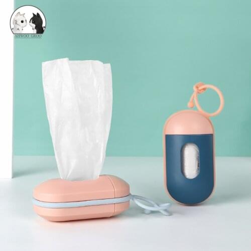 Pet Waste Bag Dispenser for Simple Dog Poop Bags Fashion Pet Dog Portable Outdoor Waste Poop Bag Dispenser Holder with 1 Bag Set