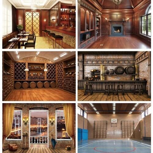 Laeacco Wine Cellar Cabinet Barrel Photographic Backgrounds Customized Photography Backdrops For Photo Studio