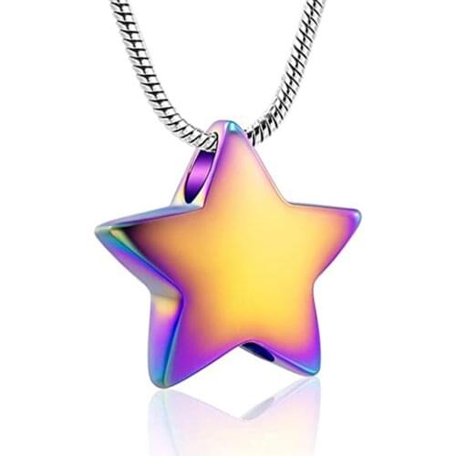Cremation Necklace for Ashes Small Star Charm Cremation Urn Pendant Ashes Memorial Necklace for Woman