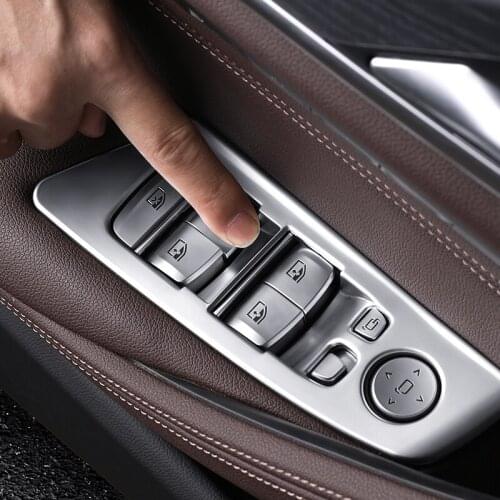 Car Interior Styling Armrest Pandel Window Lifting Button Sticker Trim Cover fit for BMW 5 Series G30 525 528 530 540 525i 530i