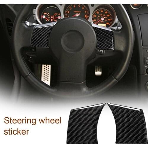 80% HOT SALES！！！2Pcs Car Steering Wheel Sticker Interior Modification Fit for Nissan 350Z 06-09