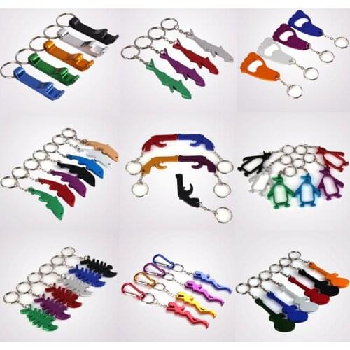 Multiple Animal Shaped Portable Beer Aluminium Alloy Bottle Opener Keychains Tools Accessories Mini Pocket Party Favor Gifts