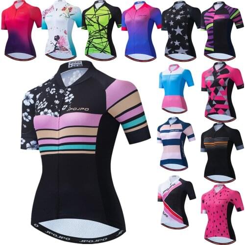 Pro Team Cycling Jersey Women Maillot Ciclismo Female Bicycle Jackets 2021 Short Sleeve Bike Wear Quick Dry Breathable S-3XL