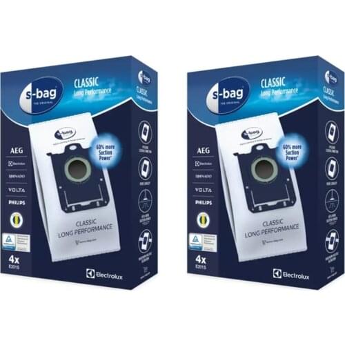 Vacuum Cleaner Dust Bag (8 pcs ) For Philips S-Bag Classic Long Performance, AEG, Tornado, Volta and Electrolux