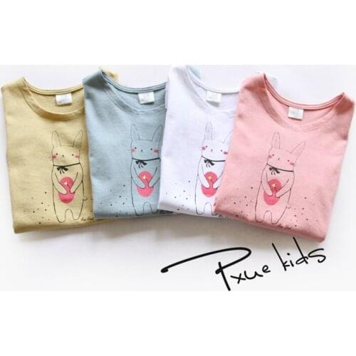 Retail 2017 new summer clothes children 2-7 years old kids boy girls T-shirts hundred percent cotton cartoon T-shirt