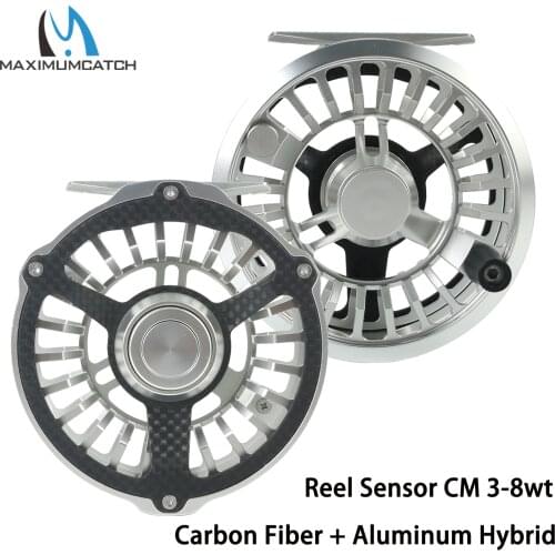 Maximumcatch CM Waterproof 3-8wt Fly Fishing Reel Sensor Carbon Fiber and CNC Aluminum Hybrid Light Fly Reel