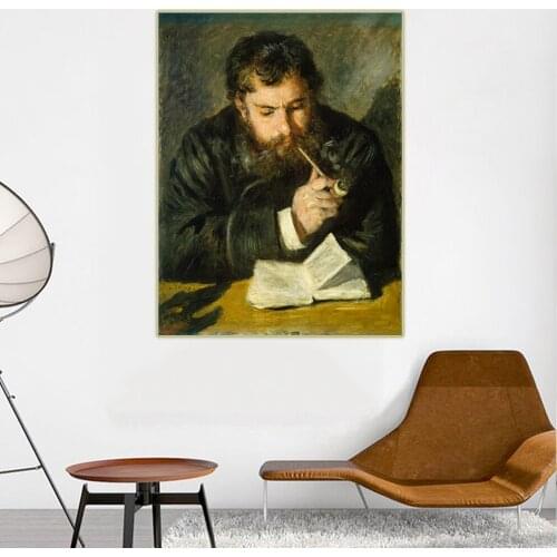 Citon Pierre Auguste Renoir《Portrait of Claude Monet》Canvas Art Oil Painting Poster Picture Wall Decor Home Interior Decoration