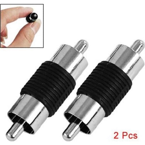 SODIAL(R) 2 Pieces RCA Male to Male RCA Coupler Connector Adapter Drop shipping