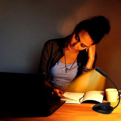LED Clip-on Desk Lamp USB Rechargeable Desk Lamps Touch Dimmable Eye Protection Reading Light LED Laptop Table Night Light