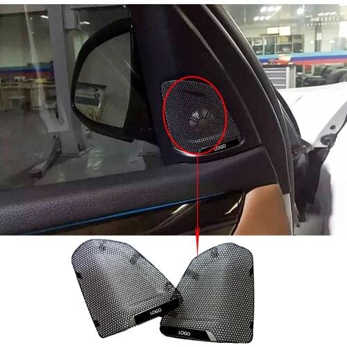 Tweeter cover upgrade for BMW F15 X5 series treble speaker shell front door high range horn loudspeaker lid sticker decoration