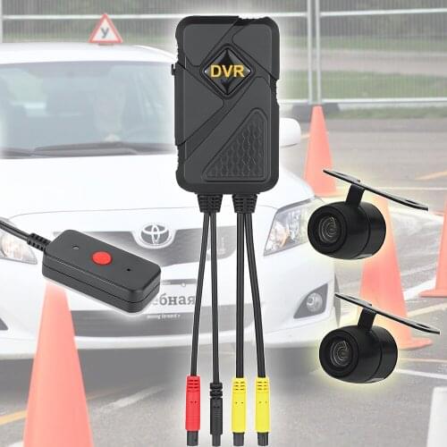 2CH Car Video recorder DVR Car DVR Camera Cycle Recording Night Vision Wide Angle Driving Recorder Dashcam