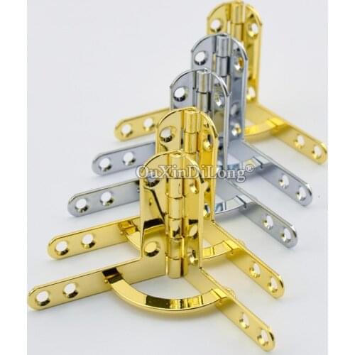 High Quality 100PCS 38X42mmX95° Metal Quadrant Hinges Jewelry Gift Box Wooden Cases Watch Cigar Box Hinges Gold/Silver