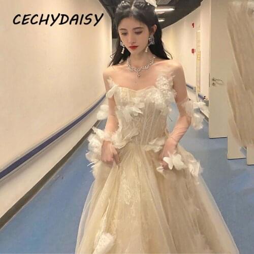 Dresses For Women Party 2021 New Fashion Spring Autumn Vintage Sexy Off-Shoulder Mesh Party Night White Dress Vestidos De Fiesta