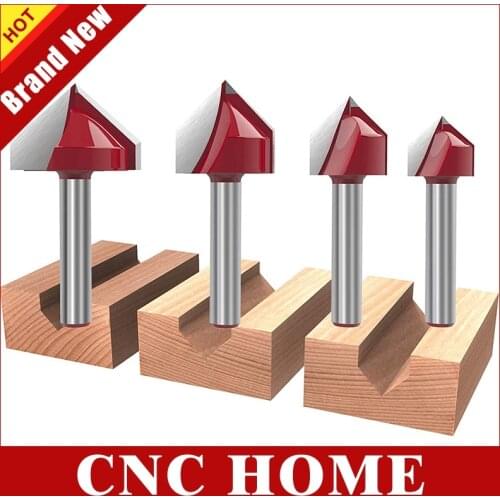 1pc HQ 60 90 120 150 degree CNC solid carbide end mill tungsten steel woodworking milling cutter 3D wood MDF router bit